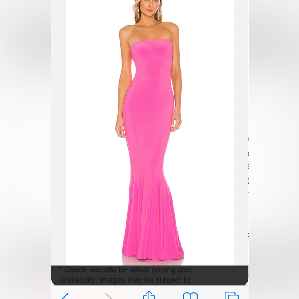 Norma Kamali strapless fishtail gown in orchid pink new with tags never worn